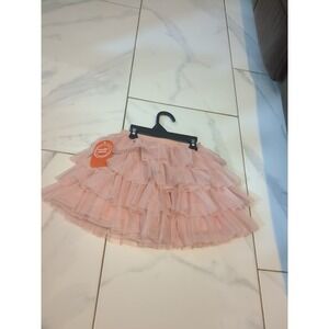 Wonder Nation Blushed Tuhle Layered Skirt Girls Size 5 Elastic Waist Lined Skirt